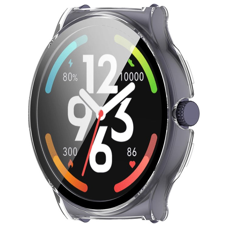 For Haylou Solar Lite (R001) Hard PC Watch Frame Cover with Tempered Glass Screen Film - Transparent