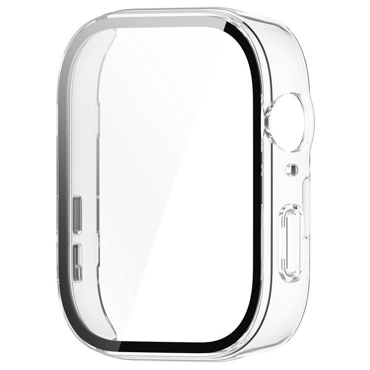 For Huawei Watch Fit 3 Watch Case PC Frame with Tempered Glass Screen Protector - Transparent White