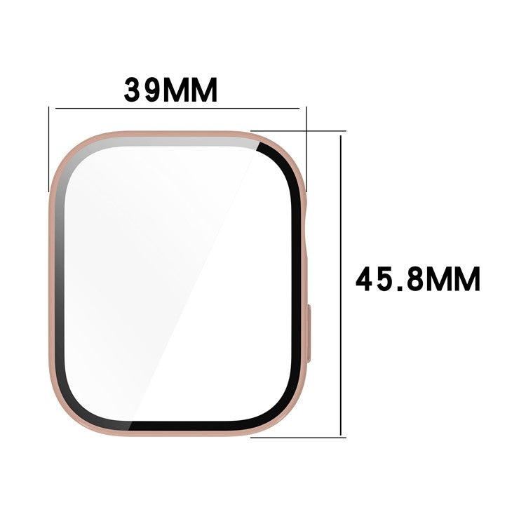 For Huawei Watch Fit 3 Watch Case PC Frame with Tempered Glass Screen Protector - Transparent White