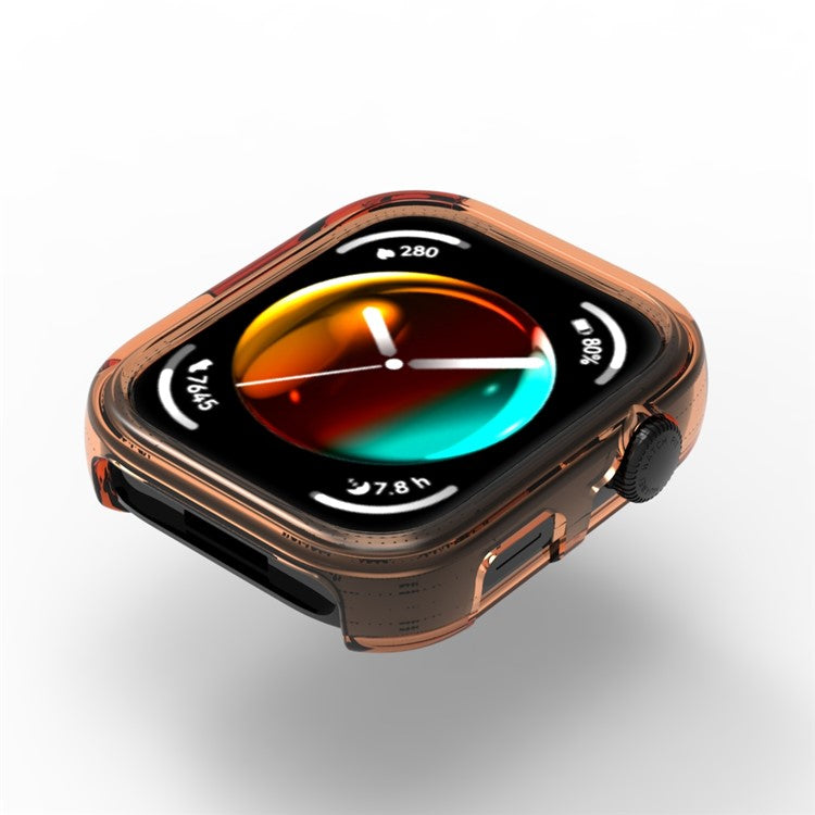 For Huawei Watch Fit 3 Case Half Cover TPU Protective Watch Frame - Transparent Blue