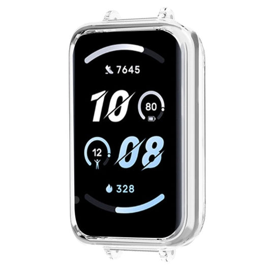 For Honor Band 9 Watch Frame Hard PC Cover with 12mm Adapter Connector - Transparent