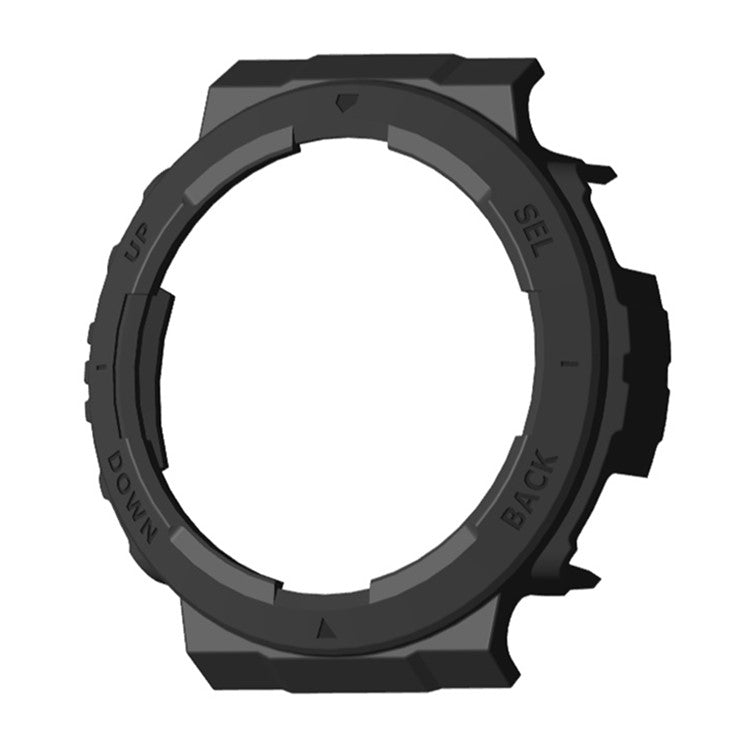 For Huami Amazfit Active Edge A2212 PC Frame Half Cover Smart Watch Bumper Case - Black