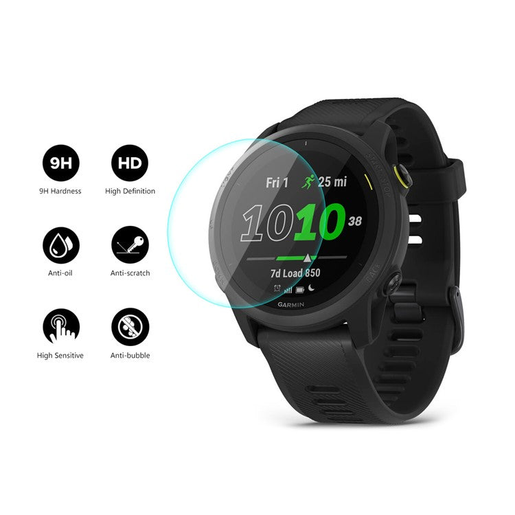 5Pcs / Set ENKAY HAT PRINCE 0.2mm 9H 2.15D Arc Edge Tempered Glass Watch Screen Film for Garmin Forerunner 745