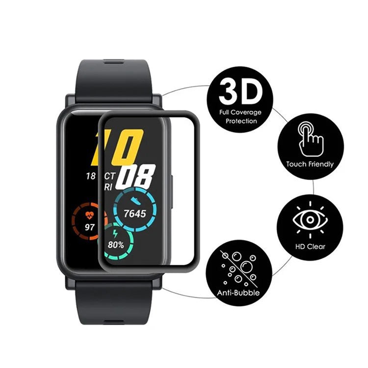 WANLONFENG Screen Protector For Honor Watch ES 3D Curved Edge PMMA Soft Film