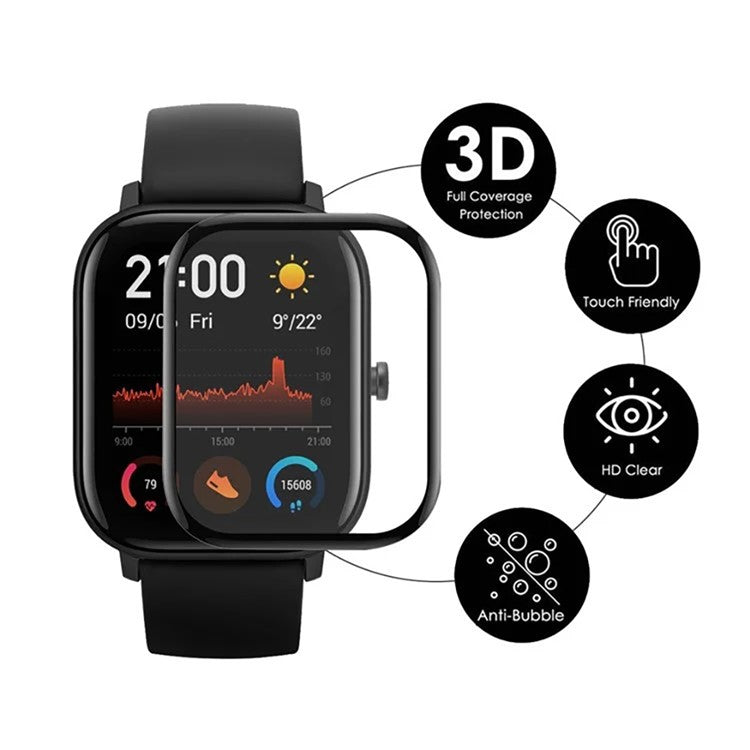 WANLONFENG Screen Protector For Huami Amazfit GTS 4 3D Curved Edge PMMA Soft Film