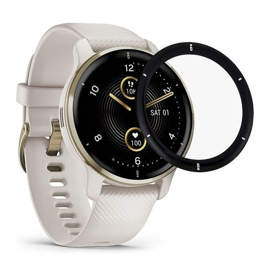 For Garmin Venu 2 Plus Screen Protector Black Edge Soft PMMA Smartwatch Screen Film