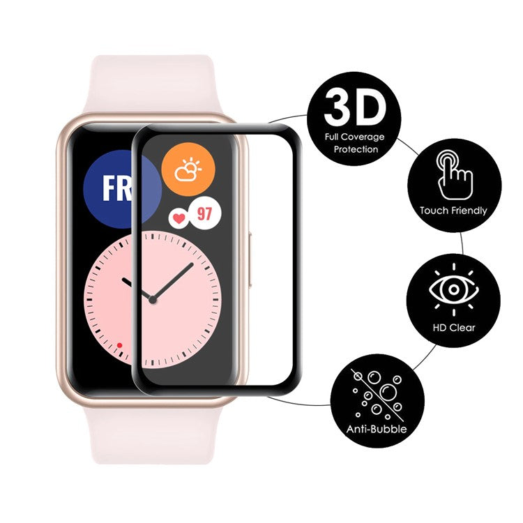 ENKAY HAT PRINCE for Huawei Watch Fit Screen Protector 3D Curved Soft PC Edge + PMMA Flexible Full Coverage Clear Film