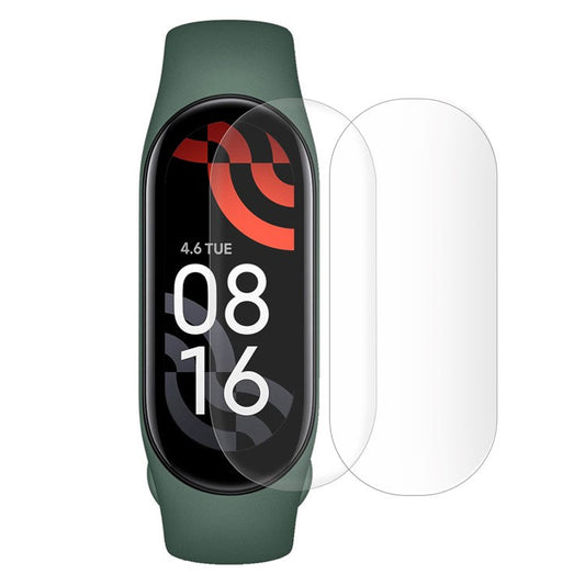 2Pcs / Set HAT PRINCE for Xiaomi Mi Band 7 Anti-explosion Anti-scratch Full Coverage Full Glue Soft TPU Screen Protective Film