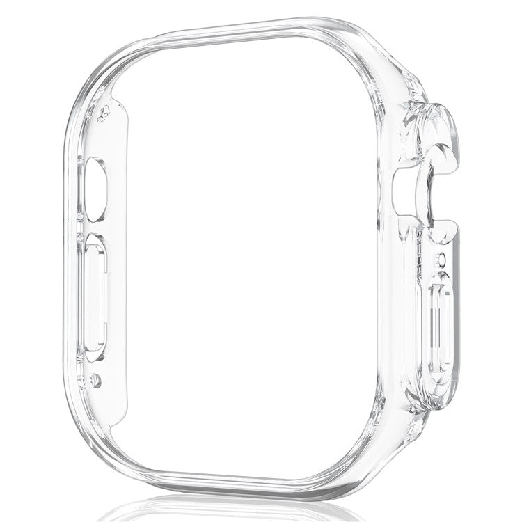 For Apple Watch Ultra 2 49mm / Ultra 49mm Watch Case Quick Release Hollow PC Cover Shockproof Smart Watch Protective Case - Transparent
