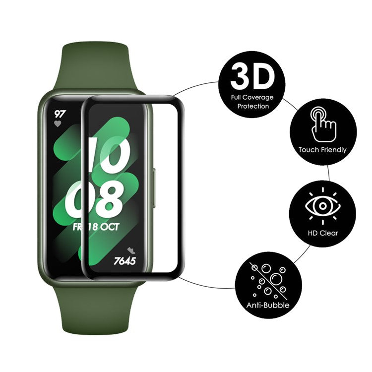 ENKAY HAT PRINCE 5Pcs / Set for Huawei Band 8 / Band 8 NFC / Band 9 / Band 9 NFC Full Screen Film Soft PC Edge+PMMA 3D Curved Watch Screen Protector