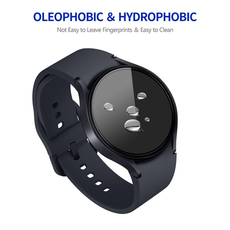 ENKAY HAT PRINCE 2Pcs For Samsung Galaxy Watch7 44mm / Watch6 44mm Full Screen Protector 0.2mm Silk Printing High Aluminum-Silicon Glass Film