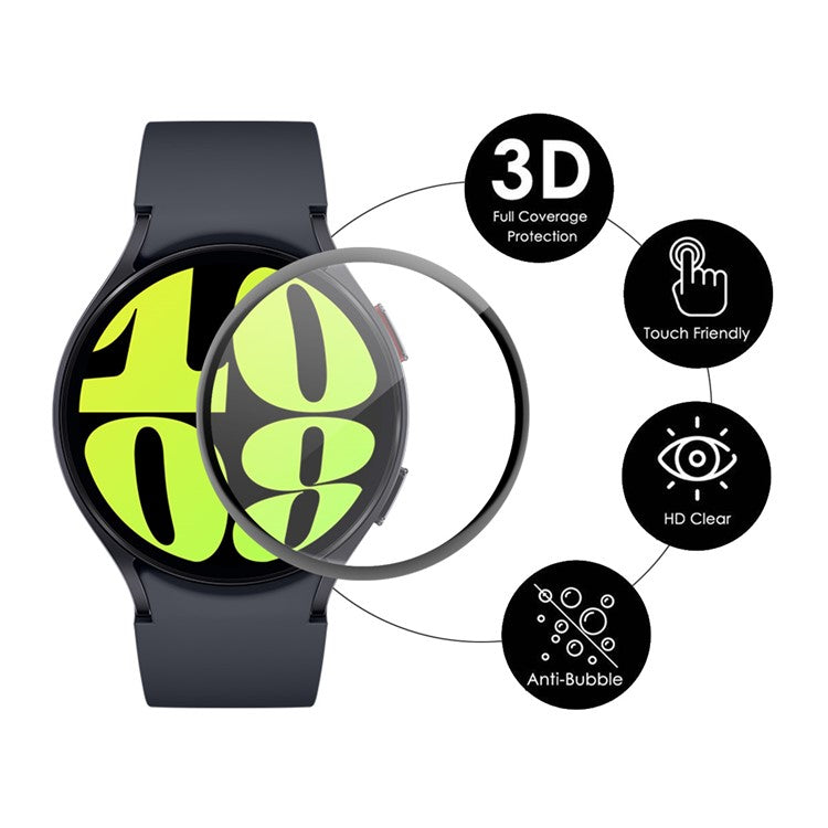 ENKAY HAT PRINCE 2Pcs / Set for Samsung Galaxy Watch7 44mm / Watch6 44mm Full Screen Protector 3D Curved Soft PC Edge+PMMA Watch Film