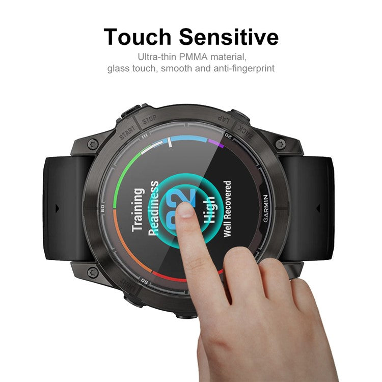 ENKAY HAT PRINCE For Garmin Fenix 7S Pro Screen Protector Touch Sensitive 3D Curved Soft PC Edge + PMMA Film