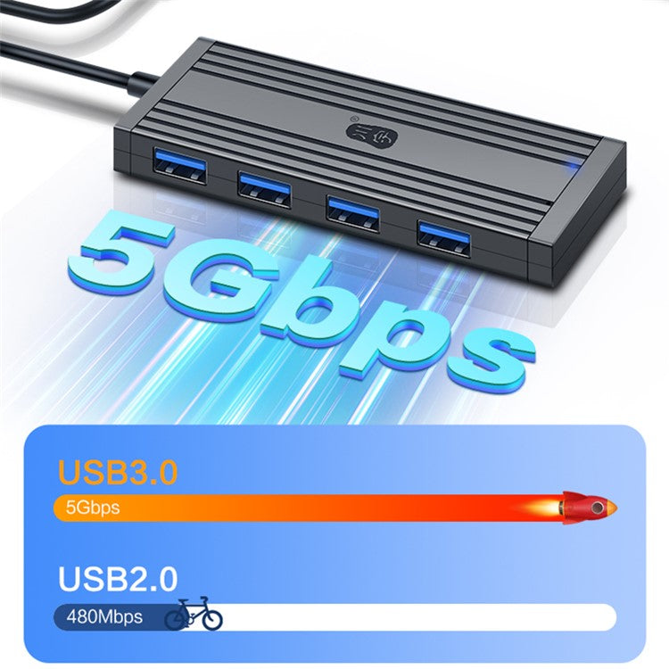 KAWAU H305-20 USB Extension Dock Station Hub to 4xUSB 3.0 Ports Supports 5Gbps High Speed Data Transfer