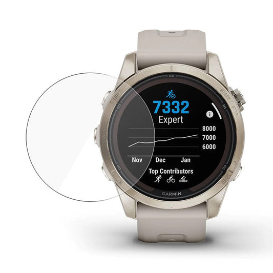 For Garmin Fenix 7S Pro Tempered Glass Screen Protector 0.3mm Anti-scratch Watch Screen Film