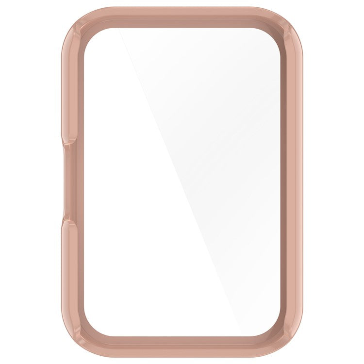 For Samsung Galaxy Fit3 (SM-R390) Case with Tempered Glass Screen Protector Full Coverage Hard PC Watch Cover - Glossy Pink