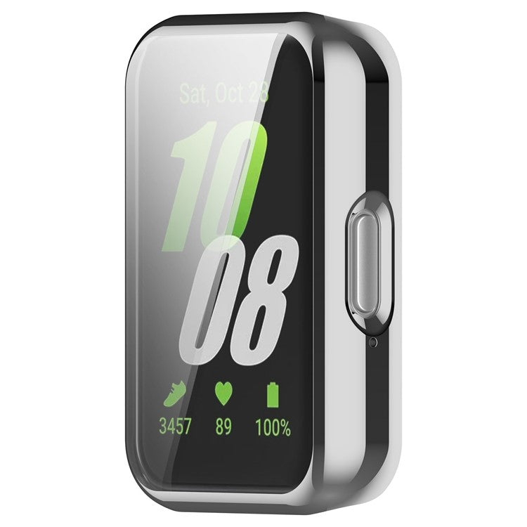 For Samsung Galaxy Fit3 Soft TPU Protective Cover All-inclusive Electroplating Watch Case - Silver
