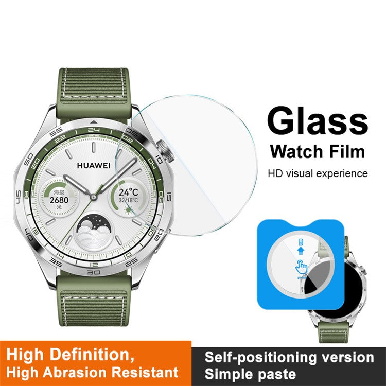 IMAK For Huawei Watch GT 4 46mm Tempered Glass Screen Protector Clear Watch Film with Alignment Kit