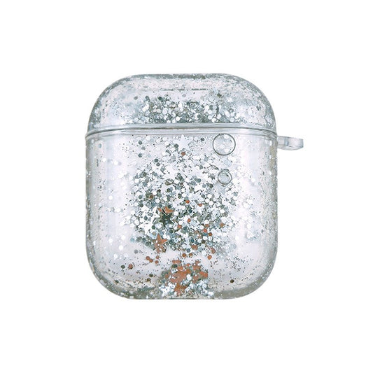 Quicksand PC Clear Case for Apple AirPods with Wireless Charging Case (2019)/Charging Case (2019)/(2016) - Silver