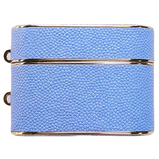 For AirPods Pro 2 Column Shape Bluetooth Earphone Cover Leather Texture TPU + PC Anti-drop Case - Blue
