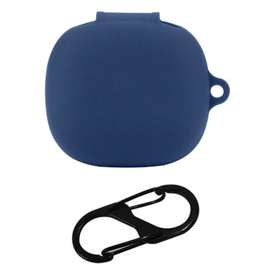 For Anker Soundcore P25i Silicone Cover Bluetooth Earphone Anti-Scratch Sleeve with Anti-Lost Buckle - Dark Blue