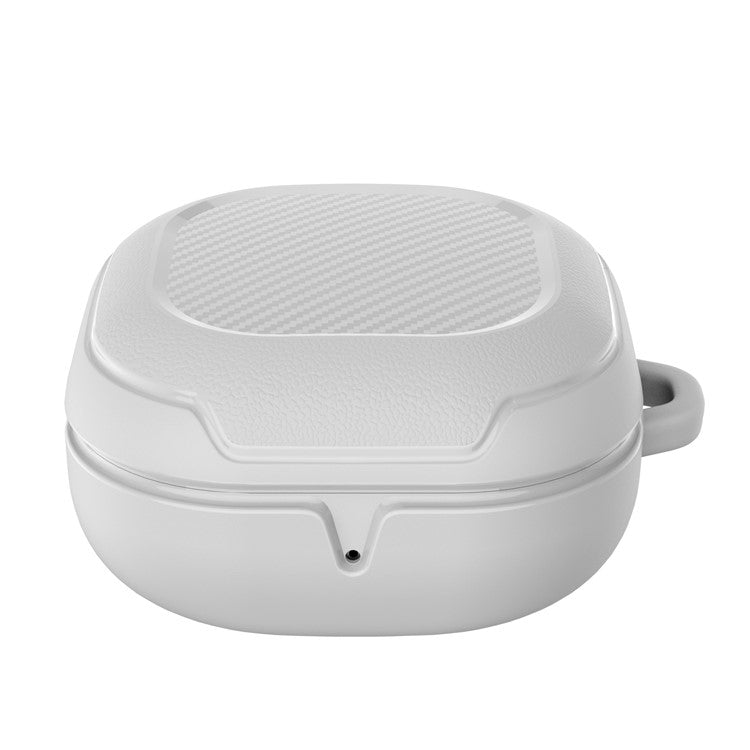 Anti-lost Wireless Earphones Protective Cover Case Charging Box for Samsung Galaxy Buds Pro / Live - White