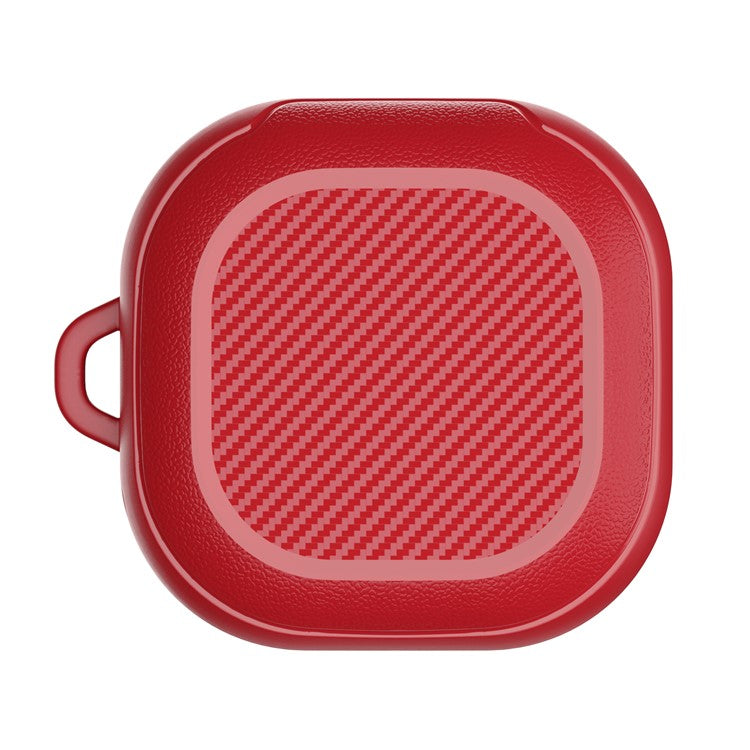 Anti-lost Wireless Earphones Protective Cover Case Charging Box for Samsung Galaxy Buds Pro / Live - Red
