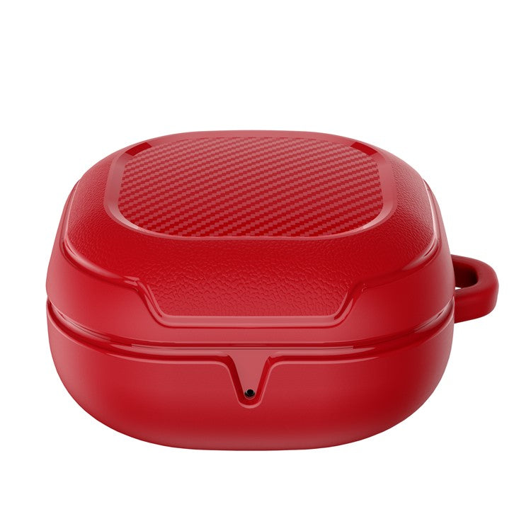 Anti-lost Wireless Earphones Protective Cover Case Charging Box for Samsung Galaxy Buds Pro / Live - Red