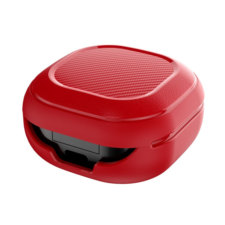 Anti-lost Wireless Earphones Protective Cover Case Charging Box for Samsung Galaxy Buds Pro / Live - Red