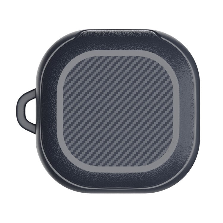 Anti-lost Wireless Earphones Protective Cover Case Charging Box for Samsung Galaxy Buds Pro / Live - Dark Blue