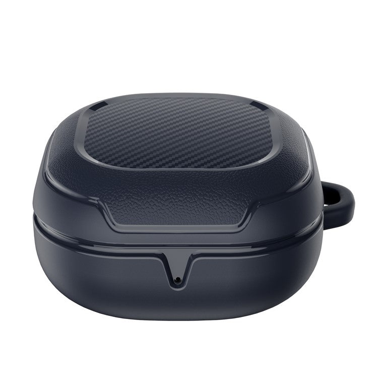 Anti-lost Wireless Earphones Protective Cover Case Charging Box for Samsung Galaxy Buds Pro / Live - Dark Blue