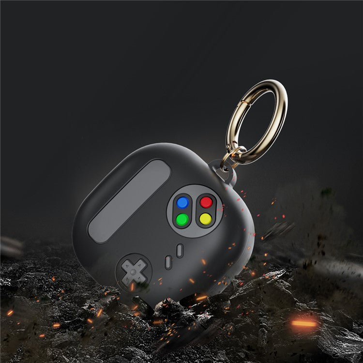For Samsung Galaxy Buds Live / Buds Pro / Buds Pro 2 Silicone Case Retro Game Console Design Headset Cover - Blackish Green