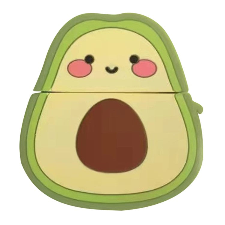 For Apple AirPods with Wireless Charging Case (2019) / AirPods with Charging Case (2019) / (2016) Cartoon Soft Silicone Cover - Avocado
