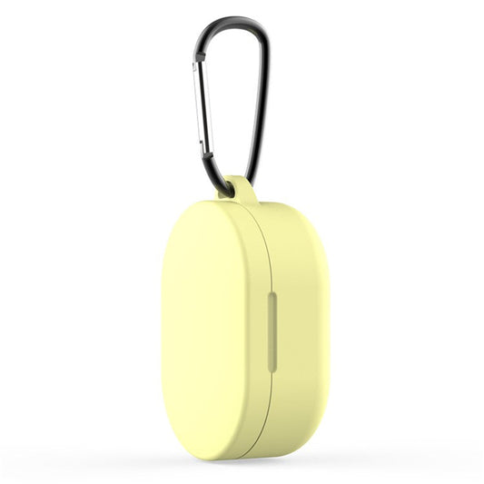 Bluetooth Earphone Silicone Protective Case Cover with Hook for Xiaomi Redmi AirDots 3 - Yellow