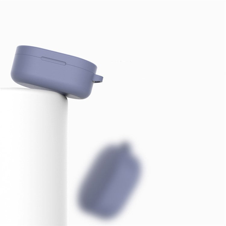 Bluetooth Earphone Silicone Protective Case Cover with Hook for Xiaomi Redmi AirDots 3 - Light Purple