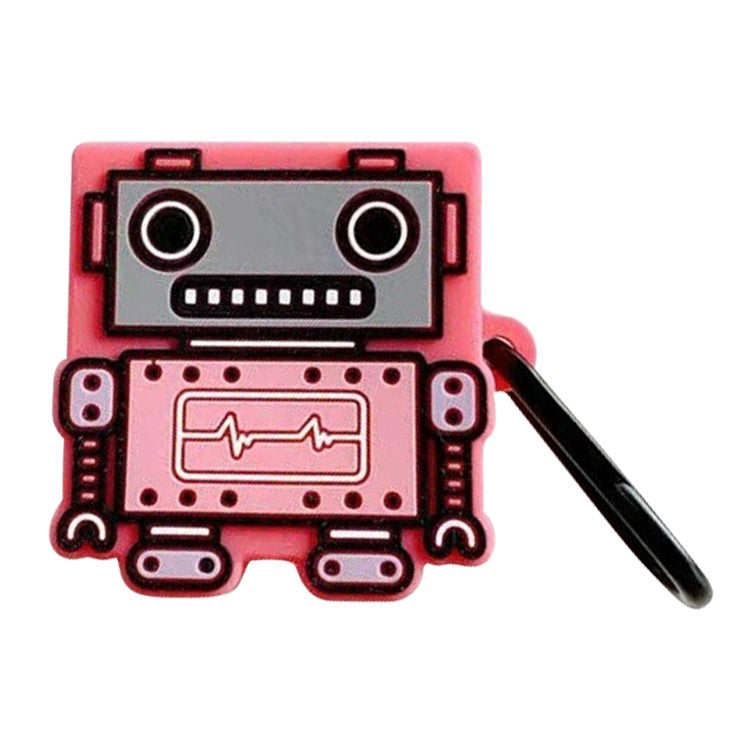 For Samsung Galaxy Buds FE Cartoon Silicone Case Bluetooth Earphone Dust-proof Cover - Pink Robot