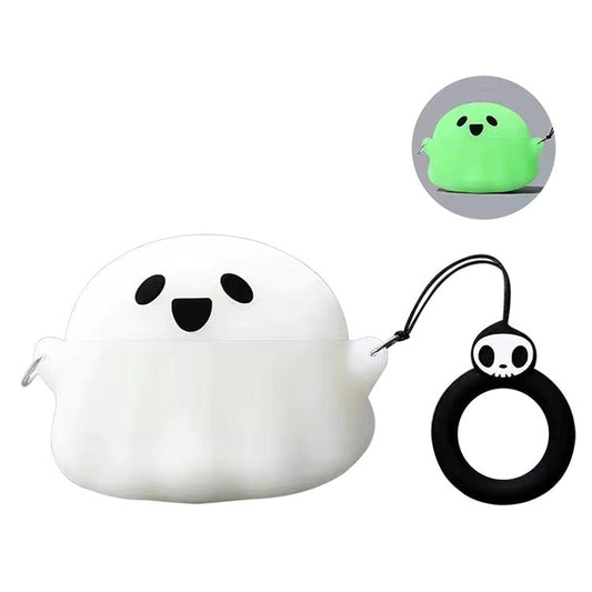 For Samsung Galaxy Buds2 Cartoon Shape Earphone Cover Silicone Case - Ghost