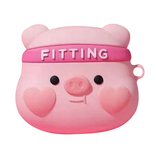 For Samsung Galaxy Buds2 Cartoon Shape Earphone Cover Silicone Case - Pig