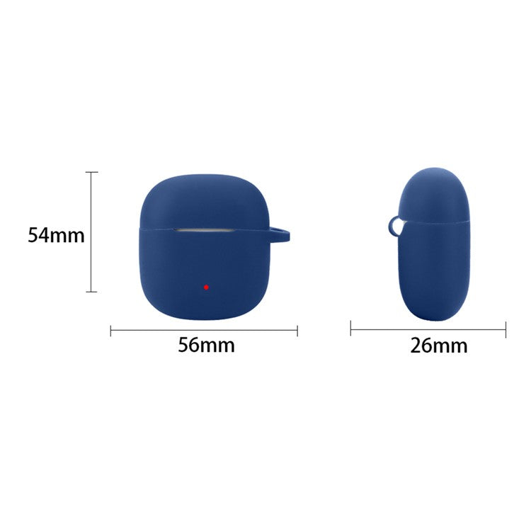 For 1MORE True Wireless Headphones Q10 Cover Anti-Scratch Silicone Case Sleeve with Buckle - White