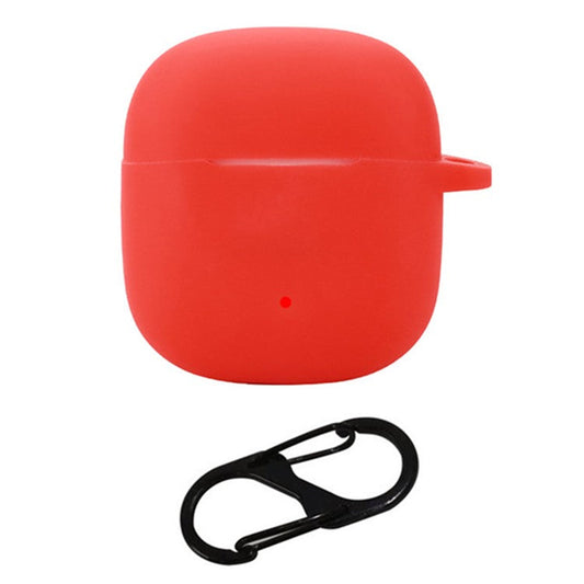 For 1MORE True Wireless Headphones Q10 Cover Anti-Scratch Silicone Case Sleeve with Buckle - Red