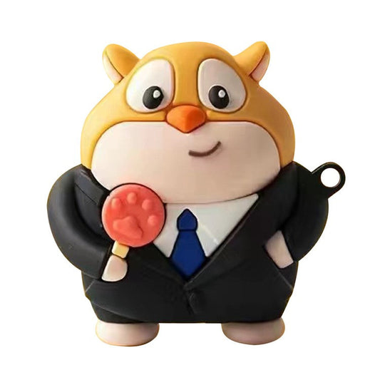 For Oppo Enco Air2 Bluetooth Earphone Cover Cute Cartoon Silicone Anti-Scratch Case - Tuxedo Bear