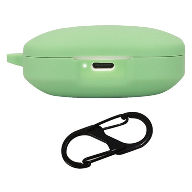 For Xiaomi Redmi Buds 6S Silicone Case Bluetooth Earphone Cover with Hanging Buckle - Matcha Green