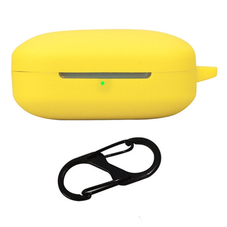 For Oppo Enco X3i Earphone Case Earbud Silicone Protective Cover with Hanging Buckle - Yellow