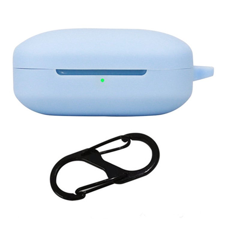 For Oppo Enco X3i Earphone Case Earbud Silicone Protective Cover with Hanging Buckle - Baby Blue