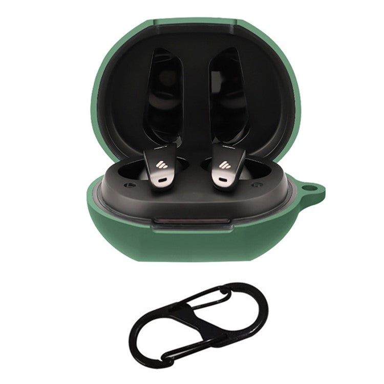 For Edifier NeoBuds Pro Earphone Cover Housing Silicone Case with Buckle - Blackish Green