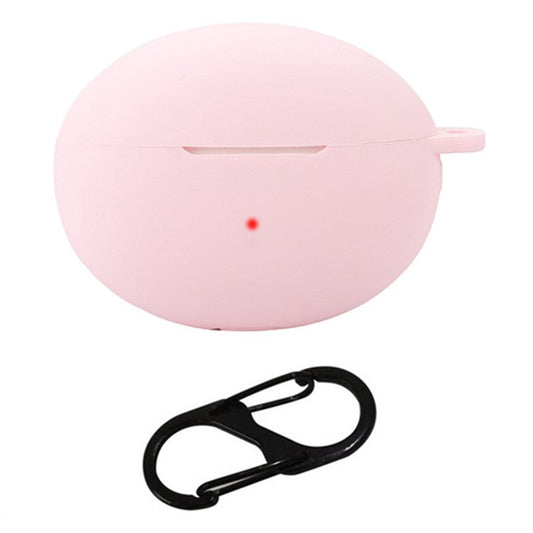 For Huawei FreeBuds 6i Case Silicone Headset Anti-Fall Cover with Buckle - Pink