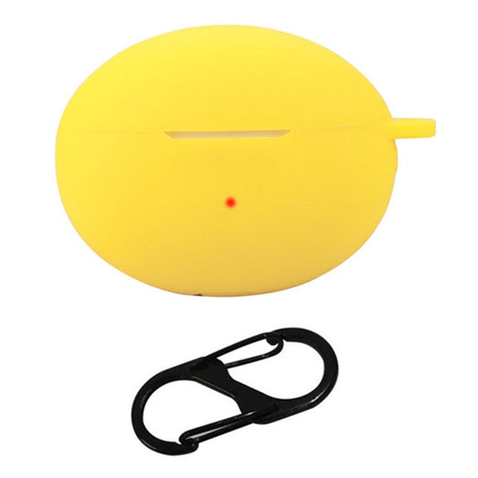 For Huawei FreeBuds 6i Case Silicone Headset Anti-Fall Cover with Buckle - Yellow