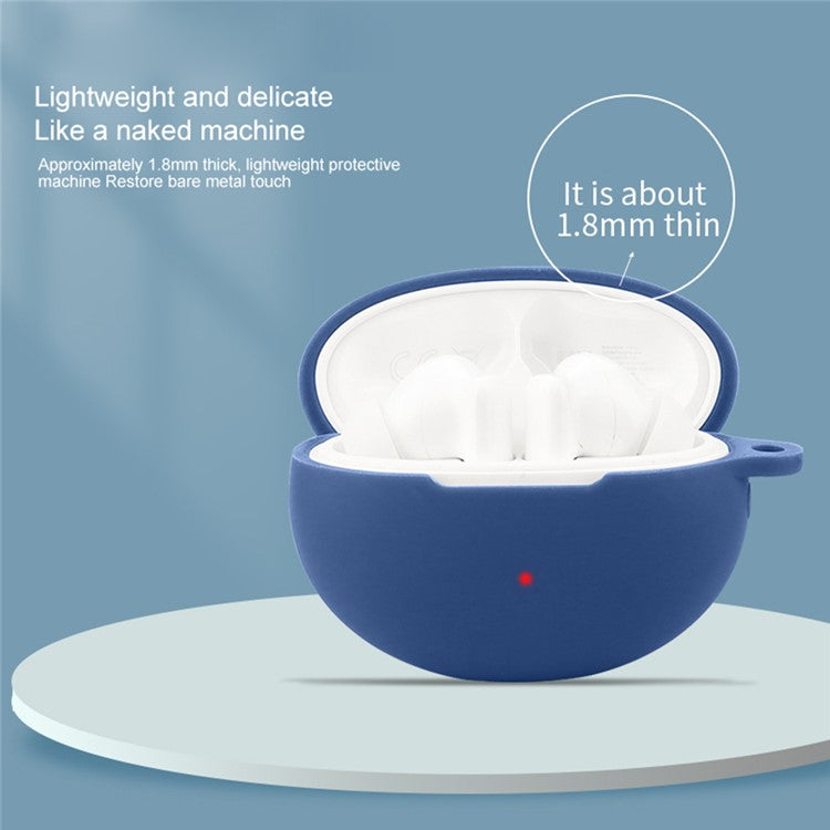 For Huawei FreeBuds 6i Case Silicone Headset Anti-Fall Cover with Buckle - Grey