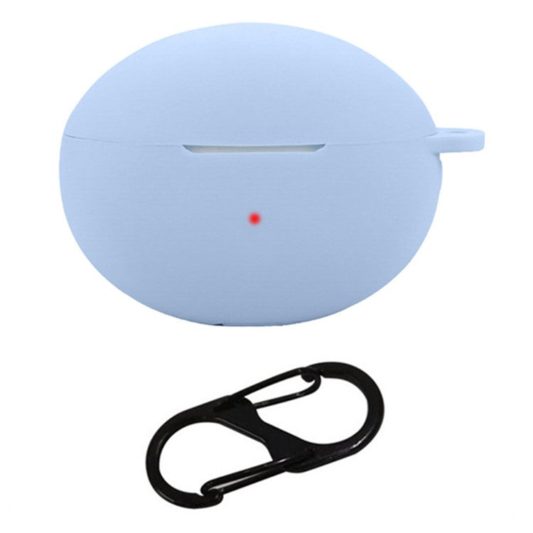 For Huawei FreeBuds 6i Case Silicone Headset Anti-Fall Cover with Buckle - Baby Blue