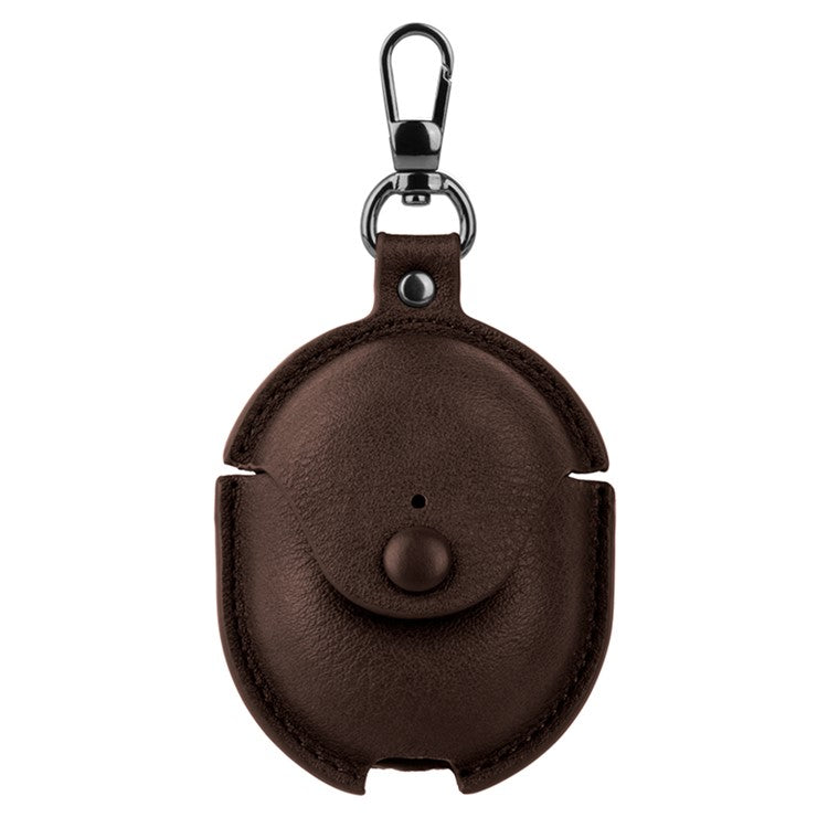 For Xiaomi Redmi Buds 4 Earphone Case PU Leather+PC Bluetooth Earbud Protective Cover - Dark Brown